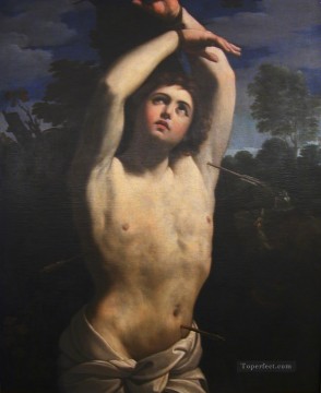  Guercino Oil Painting - Reni Guido St Sebastian dt1 Baroque Guercino